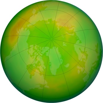 Arctic ozone map for 1987-06